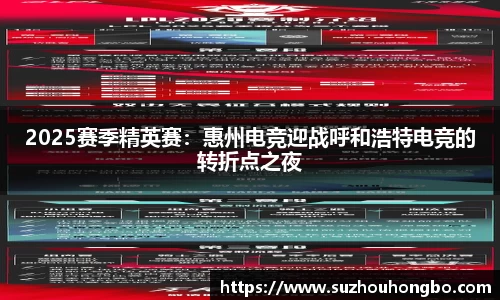 2025赛季精英赛：惠州电竞迎战呼和浩特电竞的转折点之夜